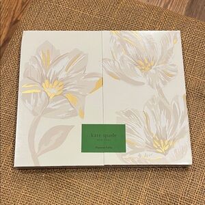 Kate Spade Gold and Cream Floral Planner Folio